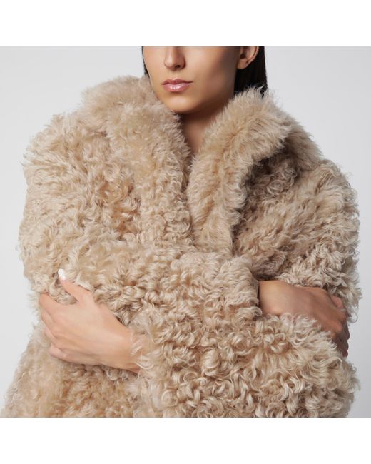 Blancha Natural Short Hazelnut Fur Jacket