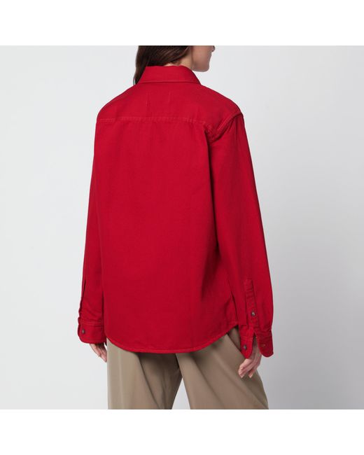 AMI Red Ami De Caur Ruby Cotton Shirt