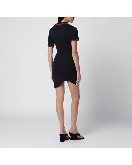 Vivienne Westwood Black Glory Cotton Piqué Polo Dress