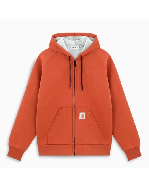 Carhartt WIP Car-lux Hooded Jacket in Orange for Men | Lyst