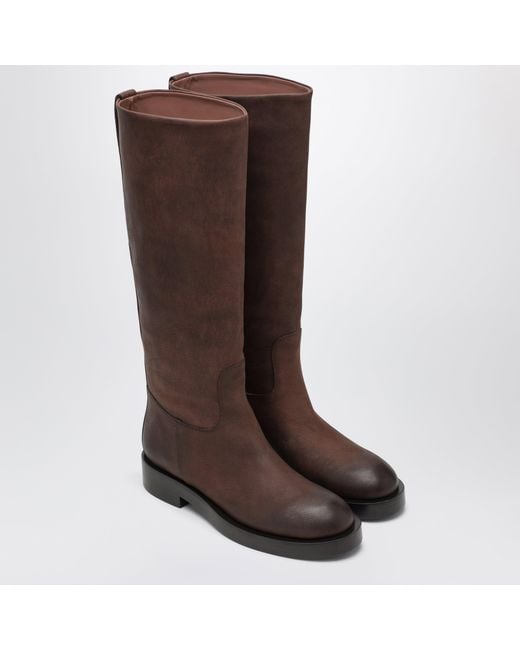 Paris Texas Brown Ebony Napa Leather Boots