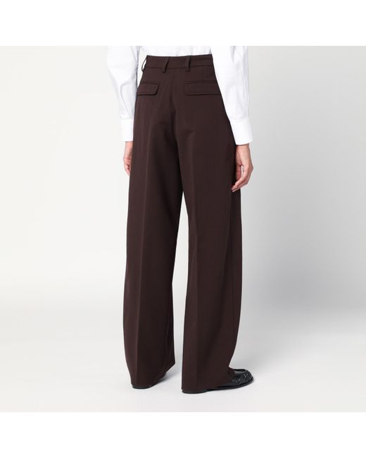 Thelatest Black Wide-Leg Wool Blend Trousers