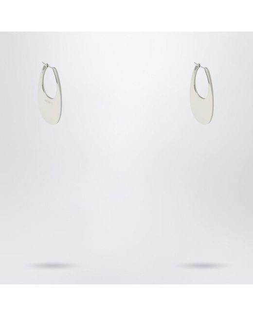 Orecchini swipe grandi argento di Coperni in White