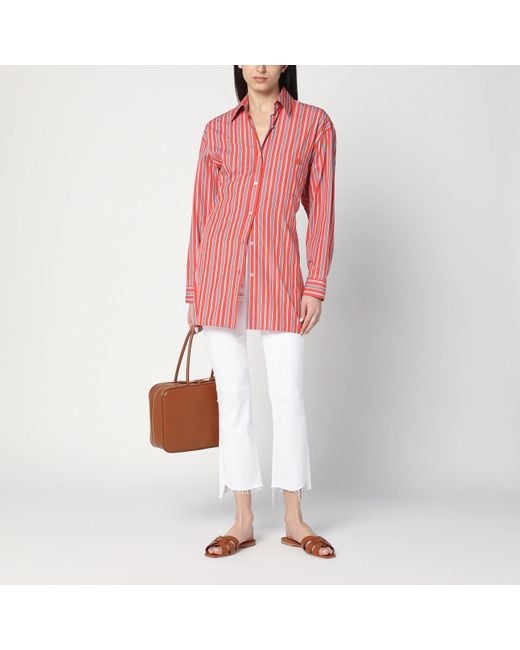 Mother White The Insider Crop Step Fray Jeans
