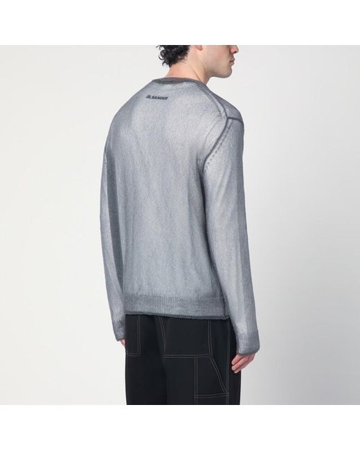 Maglione con design a strati di Jil Sander in Gray da Uomo