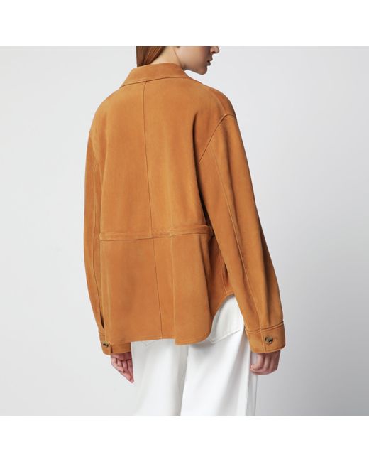Loewe Brown Light Suede Workwear Jacket