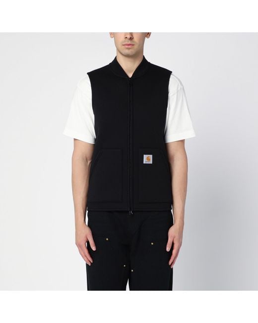 Carhartt Black Car-lux Vest Cotton-blend Waistcoat for men