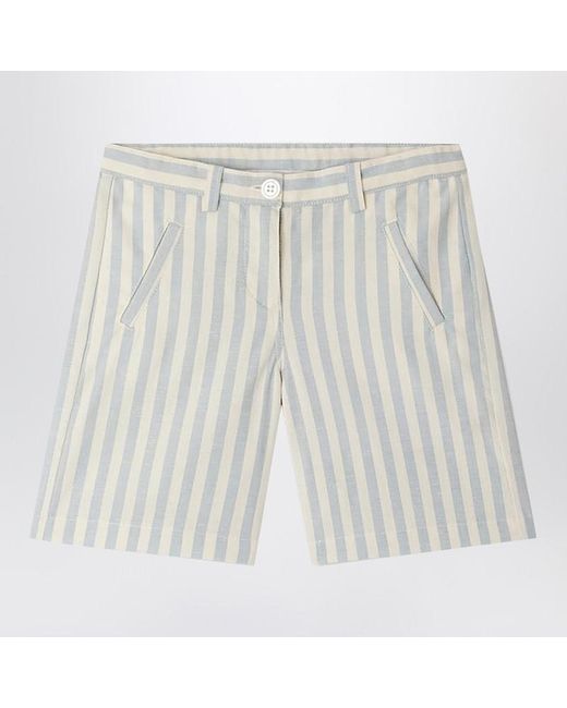 Bonpoint White Bermuda Elista Weiß/Blau Gestreift