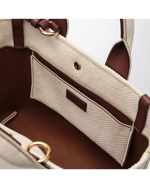 Borsa tote piccola carry color sabbia di Chloé in Natural