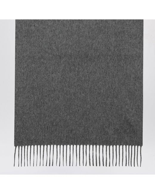 Loro Piana Gray Grande Unita Scarf for men