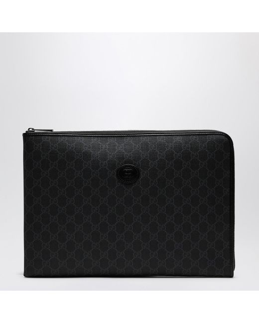 Gucci Black Medium gg Supreme Fabric Briefcase for men