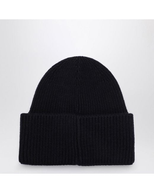 Destin Blue Wool And Cashmere Beanie for men