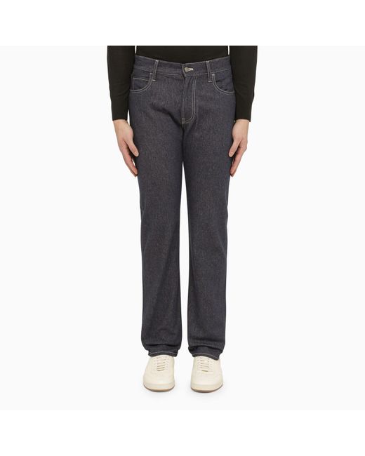 Loro Piana Gray Surge Blue Regular Denim Jeans for men