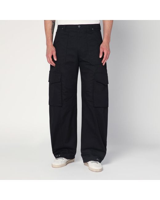 Golden Goose Deluxe Brand Black Cargo Pants for men