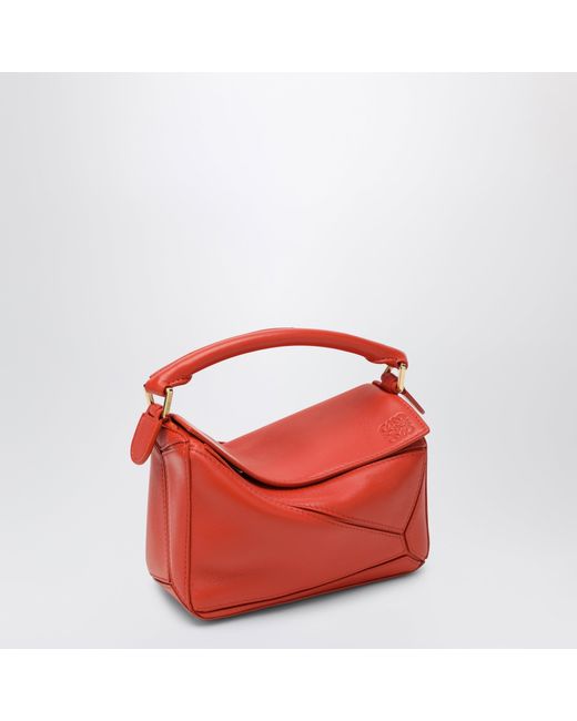 Loewe Red Puzzle Featherlight Medium Bag