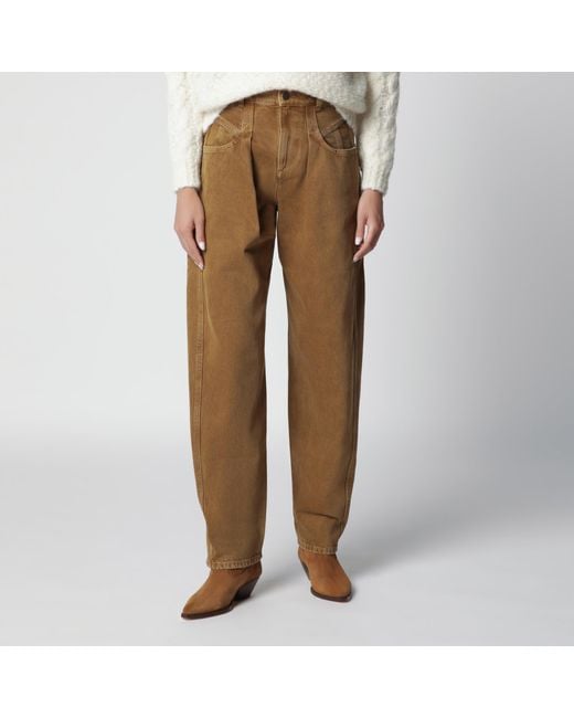 Isabel Marant Natural Lisha Barrel Jeans