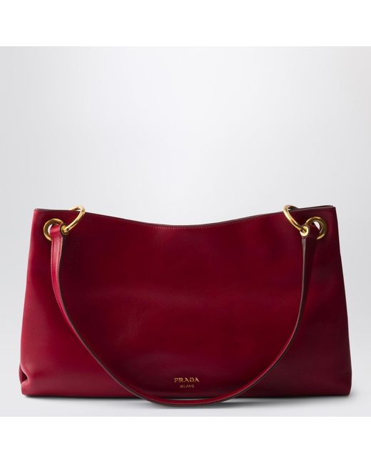 Prada Red Etude Large Shoulder Bag