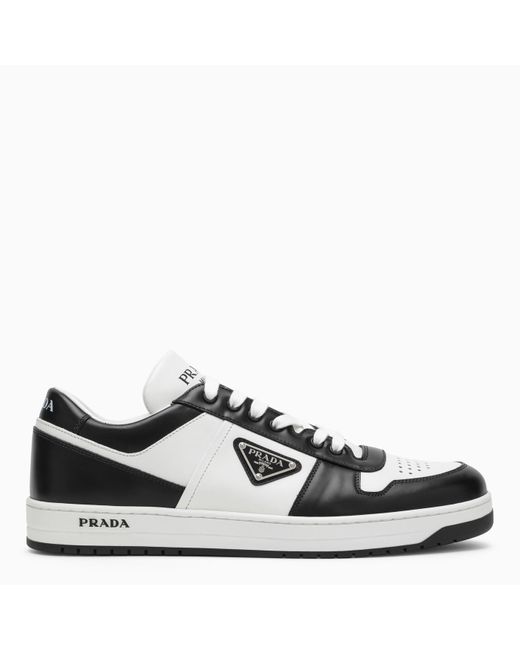 Prada /black Leather Holiday Low-top Sneakers for men