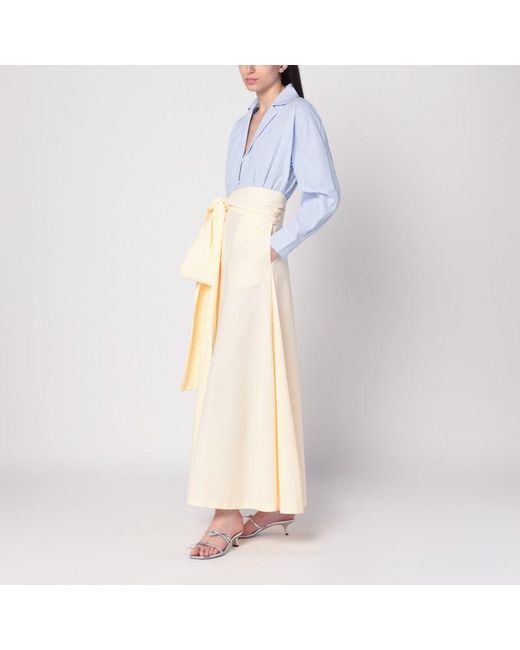 Robe Chemise Clarence Bleu/Jaune BERNADETTE en coloris White