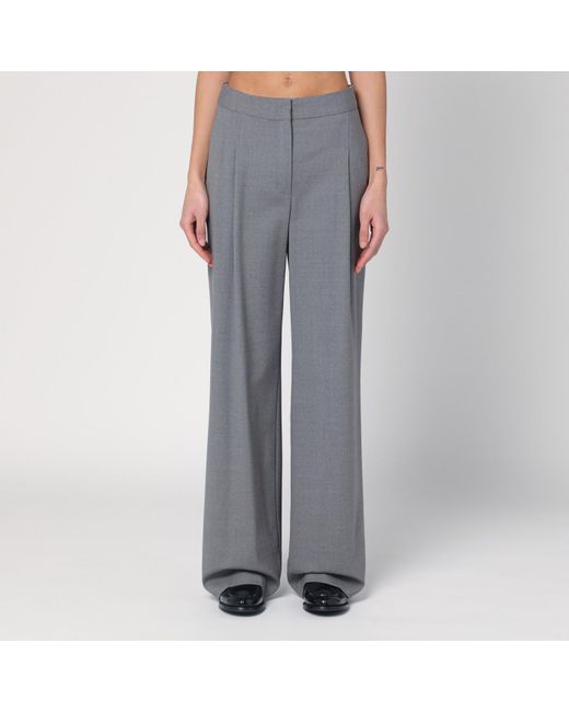 Loulou Studio Gray Wide Wool Pants