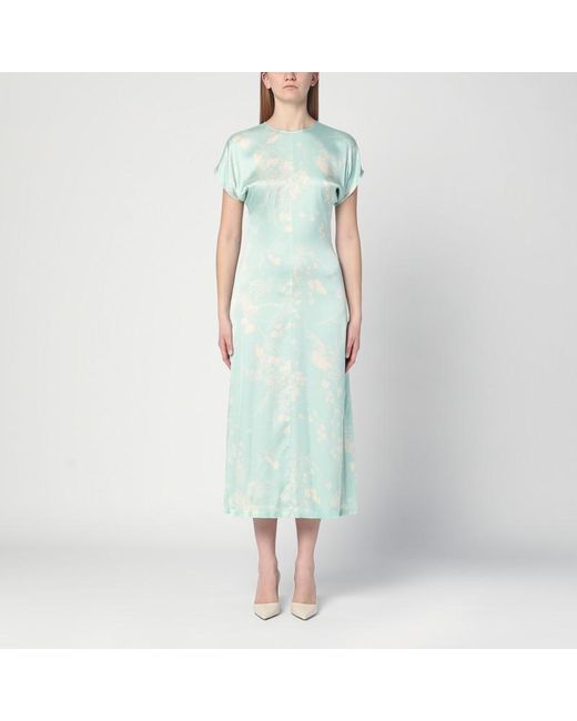 Semicouture Green Kleid Elga Aus Viskose-Satin