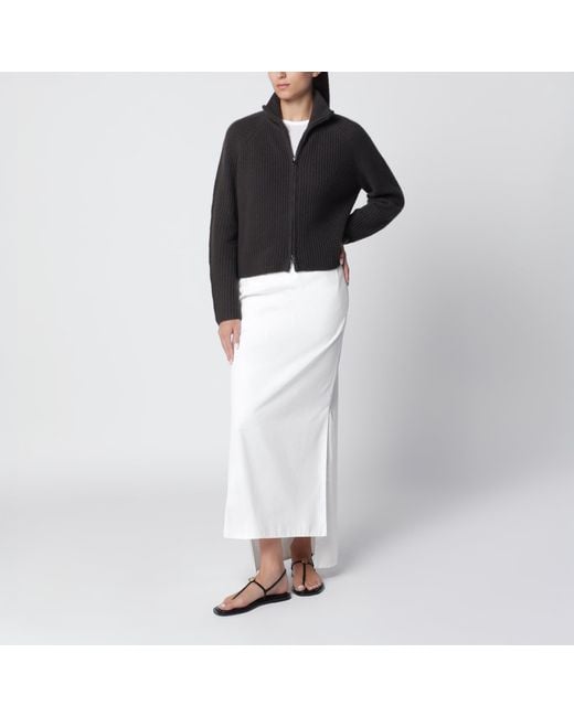 Lisa Yang Black Dark Sadie Zip-Up Cashmere Cardigan