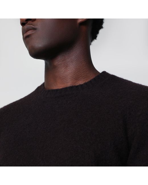 Drumohr Black Lambswool Sweater for men