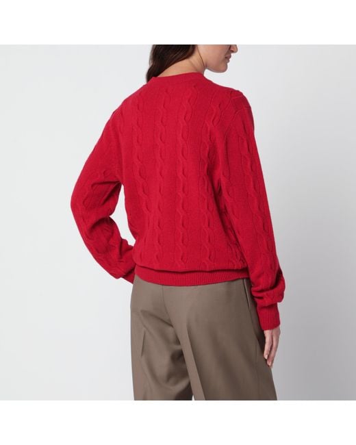 AMI Red Merino Wool Sweater