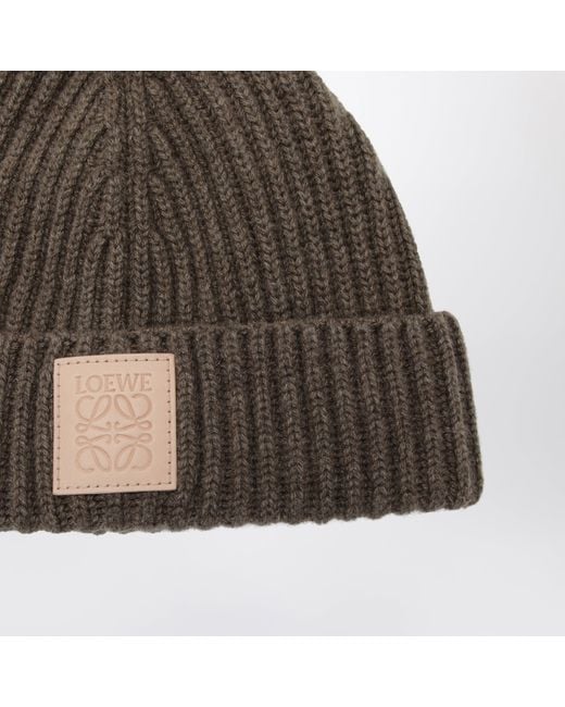 Berretto A Coste di Loewe in Brown da Uomo