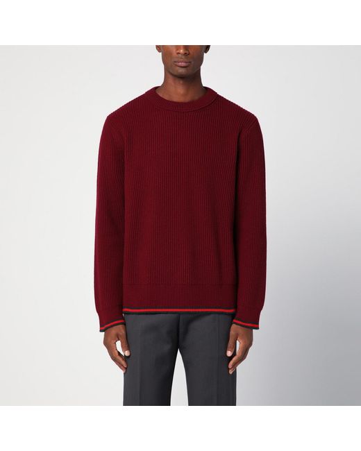 Pull Nervuré Gucci pour homme en coloris Red