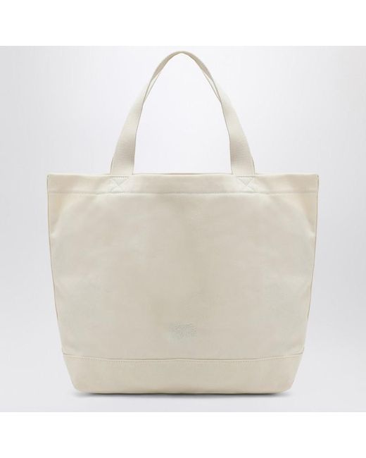 Maison Kitsuné Natural Doppelt Fetter Fuchs Kopf Mittel Große Tasche