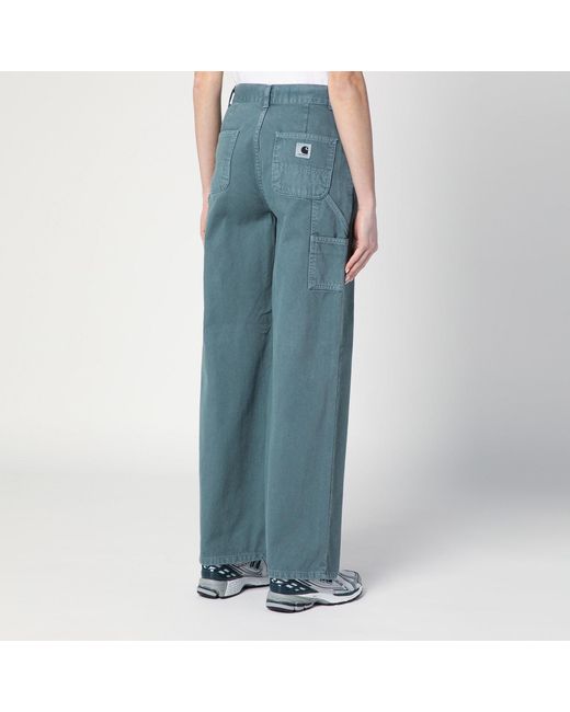 Carhartt Blue Jens Pant In Silver Pine