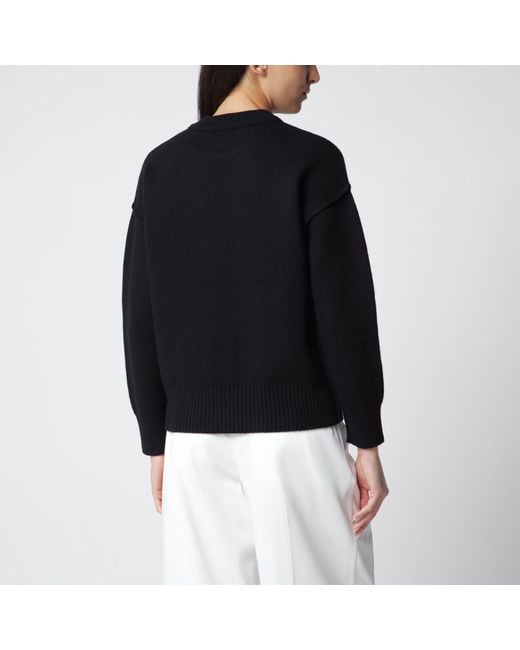 AMI Black Ami De Coeur Virgin Wool Sweater