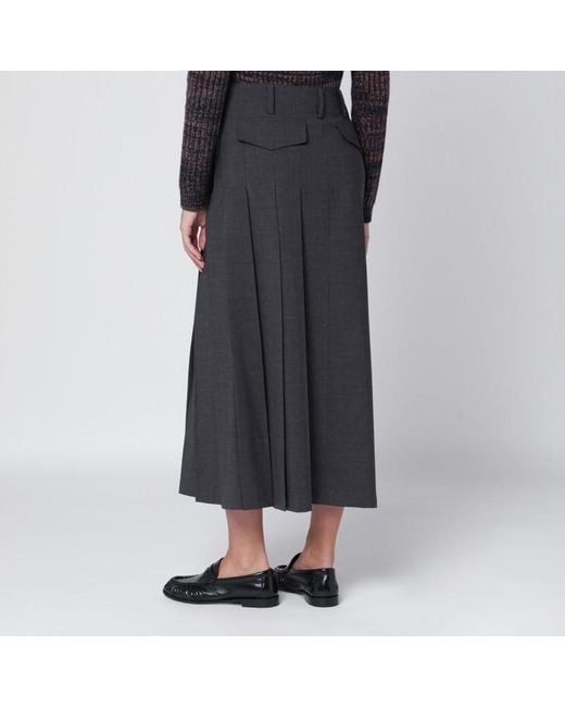 P.A.R.O.S.H. Gray Wool Wrap Skirt