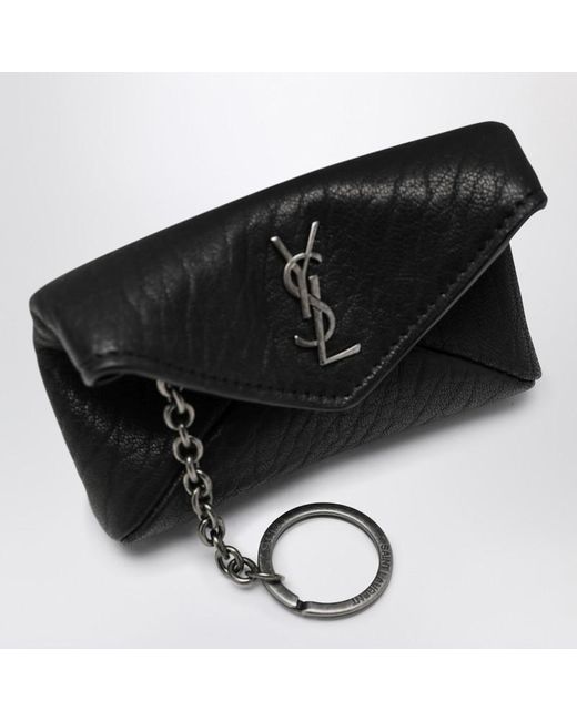 Saint Laurent Schlüsselanhängerhülle Umschlag Cassandre Schwarz in Black für Herren