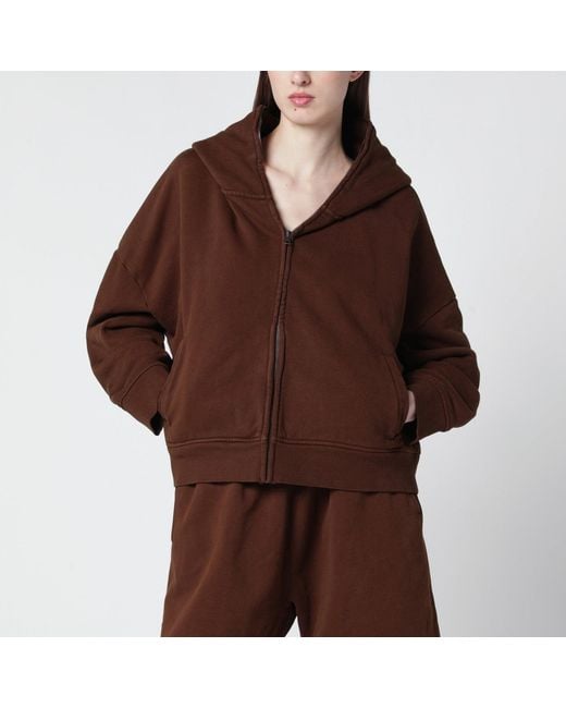 Entire studios Brown Cotton Zip-up Sweatshirt