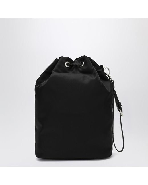 Prada Black Schwarze Bucket Bag Aus Re-Nylon