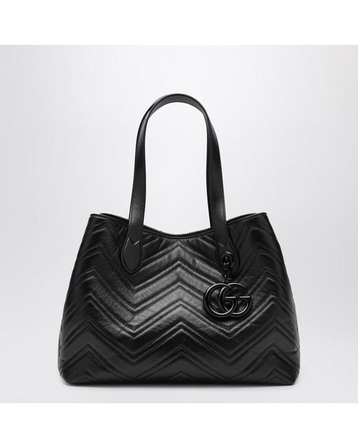 Gucci Black Mittelgroße Gg-Marmont-Shopping-Bag