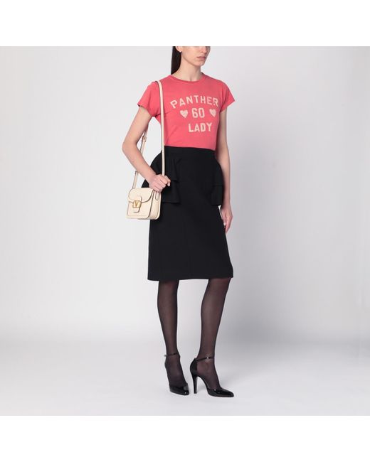Valentino Black Skirt With Ruffles On The Sides