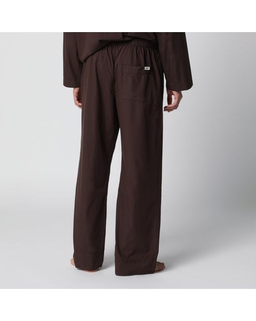 Tekla Black Cotton Pajama Trousers for men