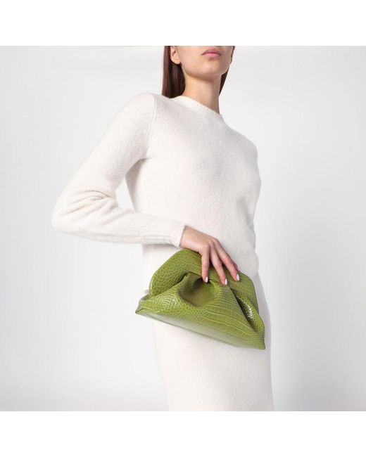 Clutch Tia Couleur Kiwi Effet Coco THEMOIRÈ en coloris Green