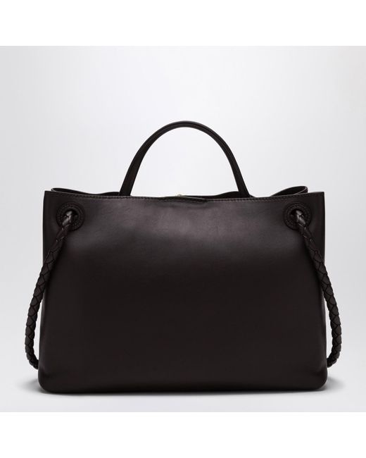 Bottega Veneta Black Andiamo Medium Bag