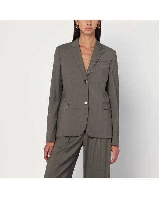 ジャケット Loewe Khaki jacket with slit on the back Loewe Khaki Jacket With Slit On The Back in Grey | Lyst UK