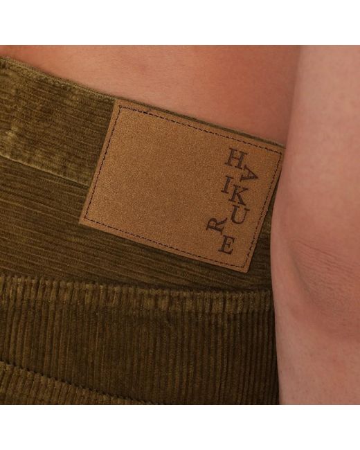 Haikure Green Weite Moosgrüne Cordhose