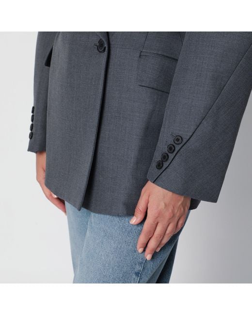 Source Unknown Gray Martha Double-Breasted Jacket