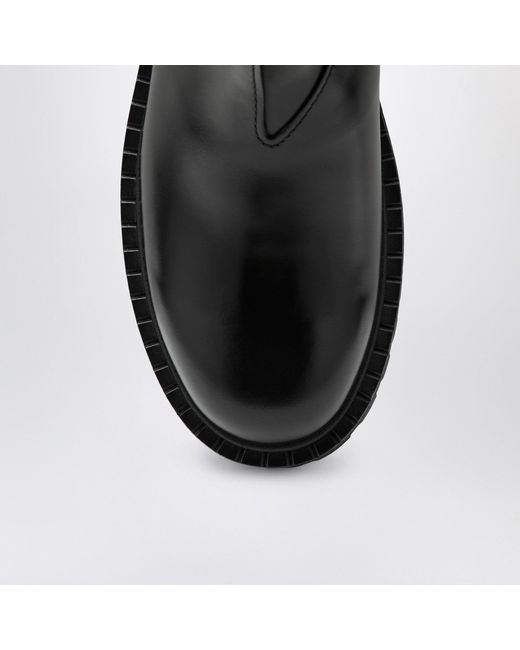 Prada Black Leather Ankle Boot for men