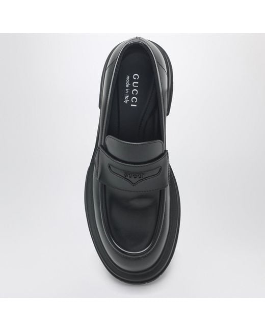 Gucci Black Loafer With Logo for men