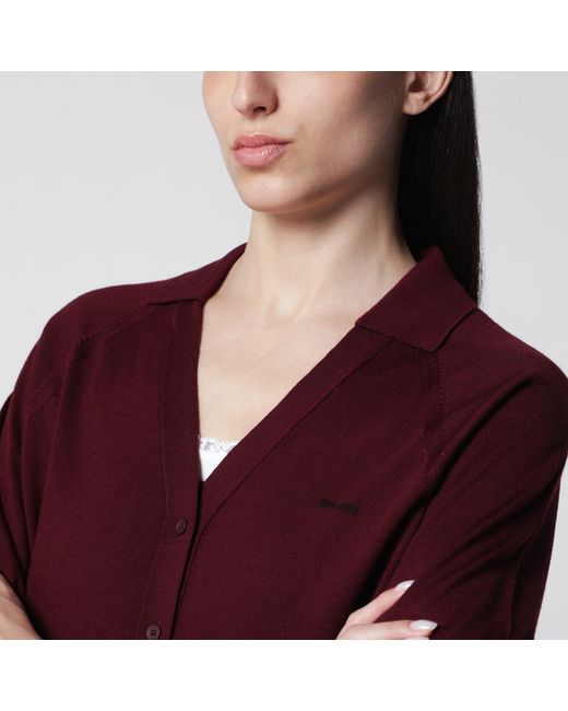 Miu Miu Red Cardigan