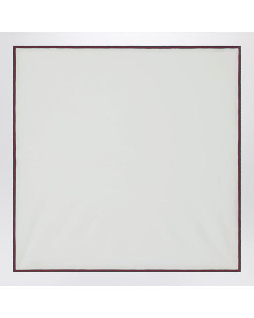 Gucci White Wool Blanket With Web Tape