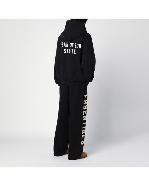 Fear Of God Black Zip Sweatshirt With Logo for men